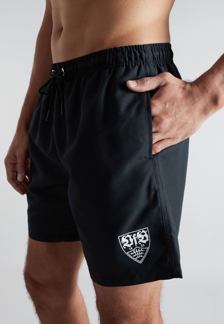 VfB Herren Badeshorts schwarz uni