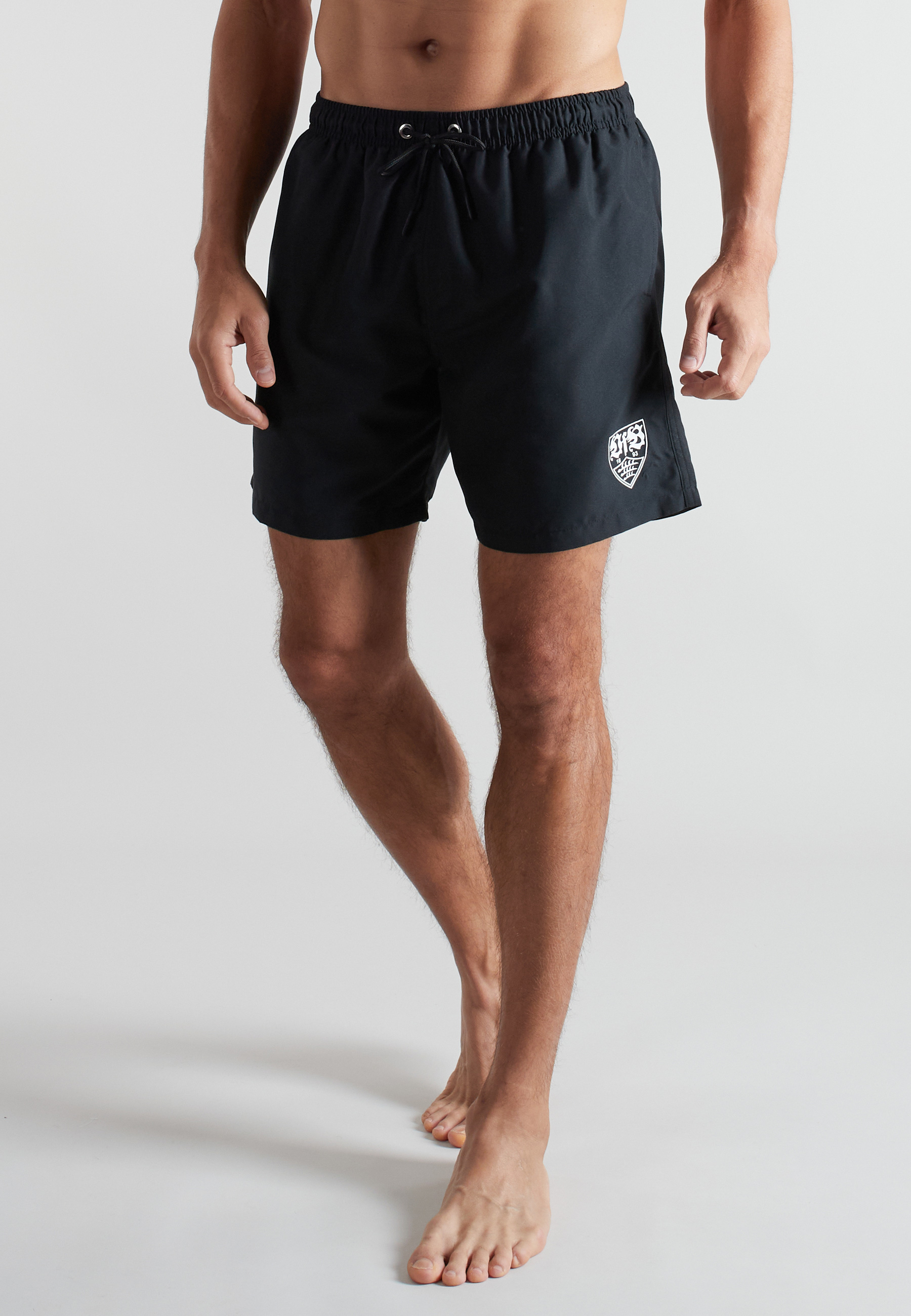 VfB Herren Badeshorts schwarz uni