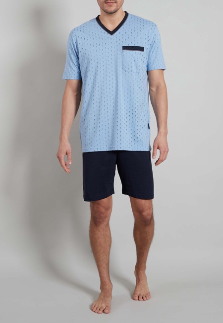 GÖTZBURG Herren Shorty blau bedruckt