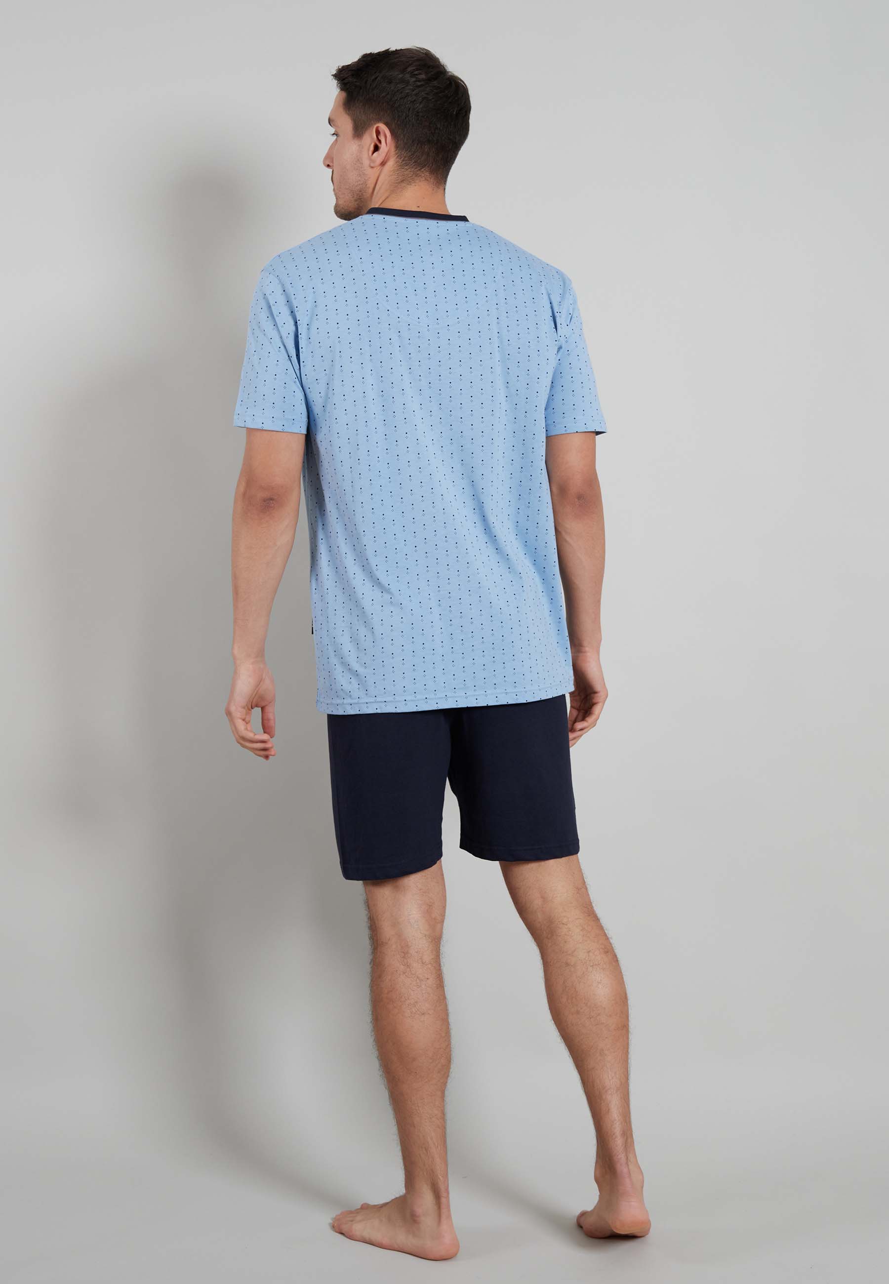 GÖTZBURG Herren Shorty blau bedruckt