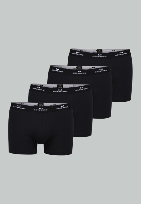 GÖTZBURG Herren Pants schwarz uni 4er Pack