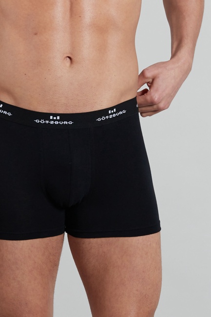 GÖTZBURG Herren Pants schwarz uni 4er Pack
