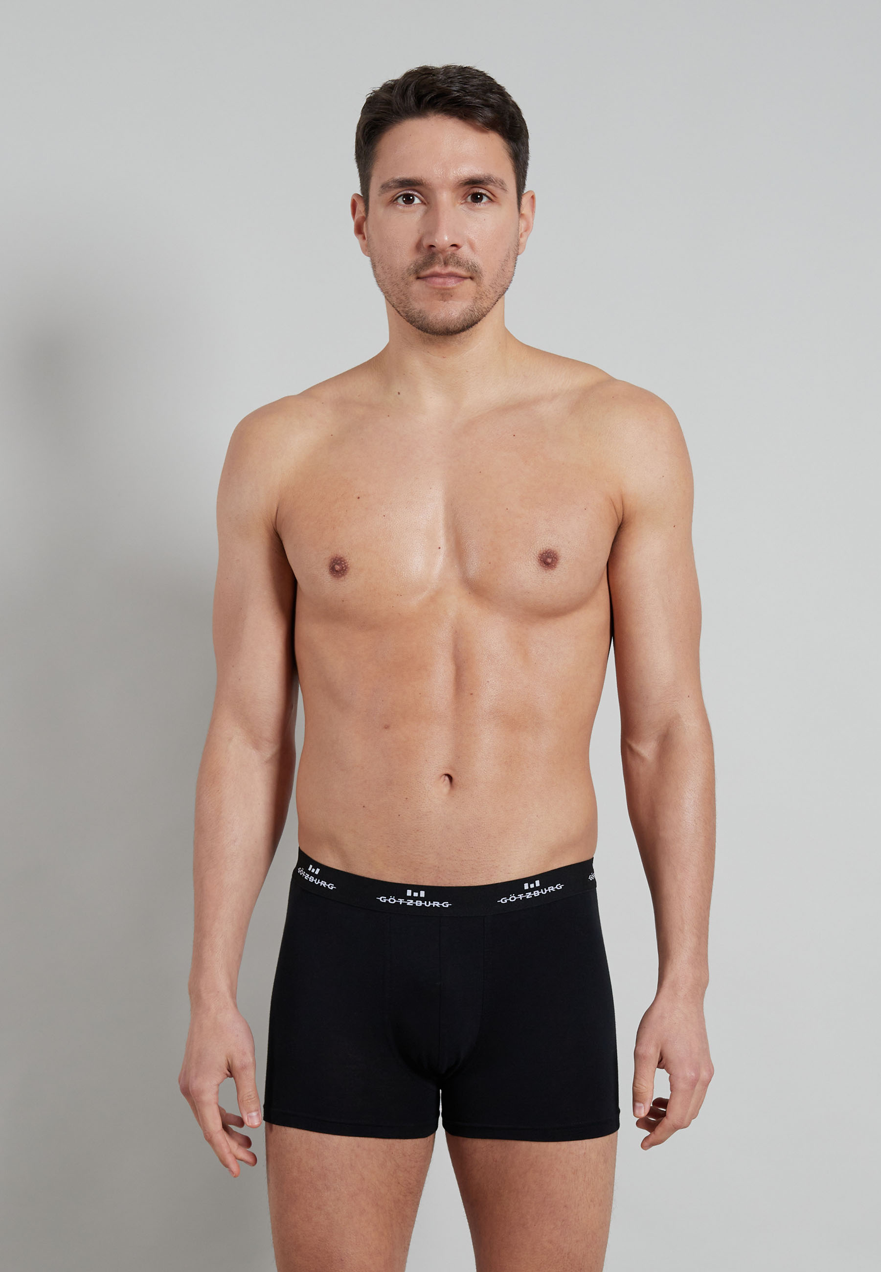 GÖTZBURG Herren Pants schwarz uni 4er Pack