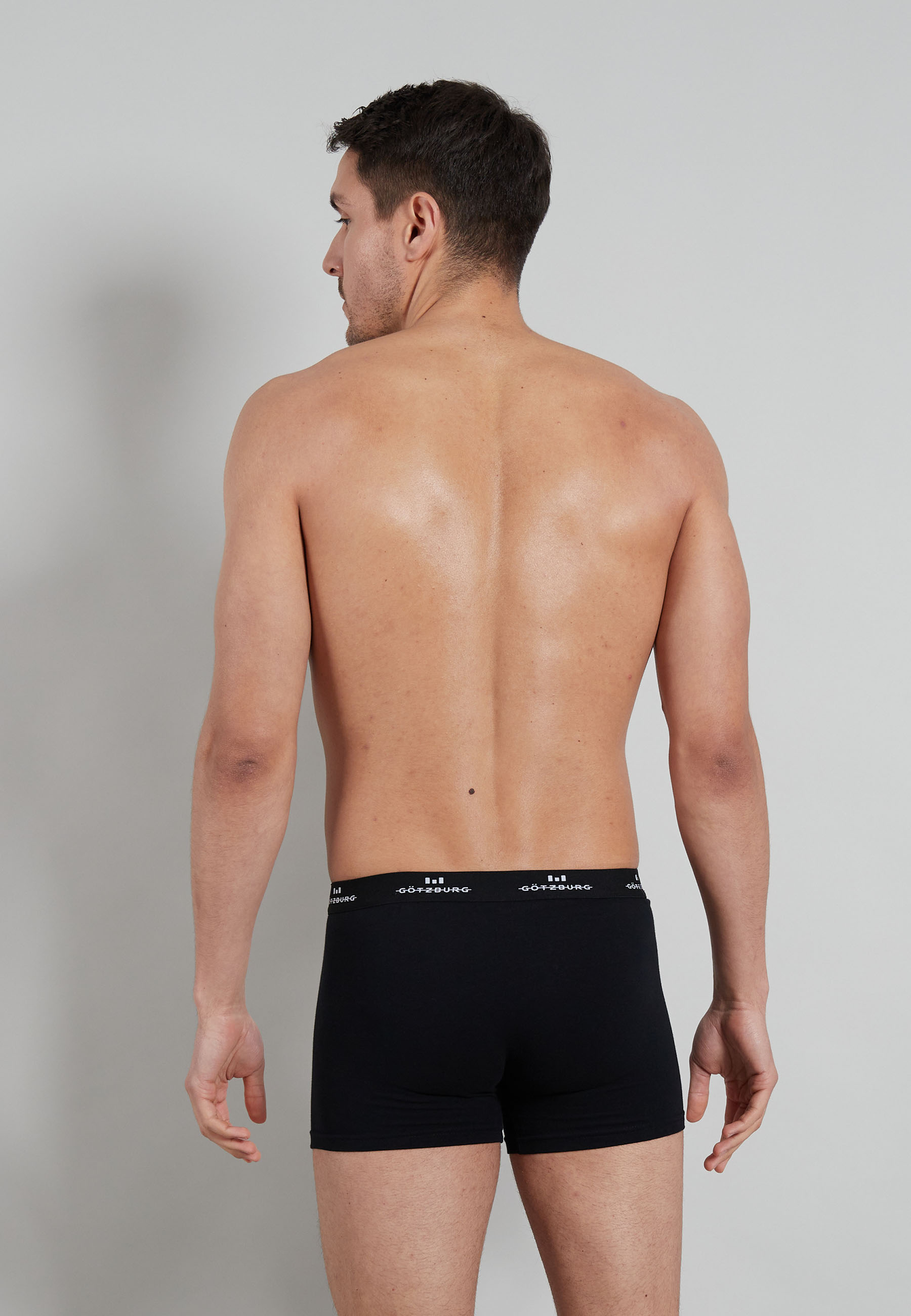 GÖTZBURG Herren Pants schwarz uni 4er Pack