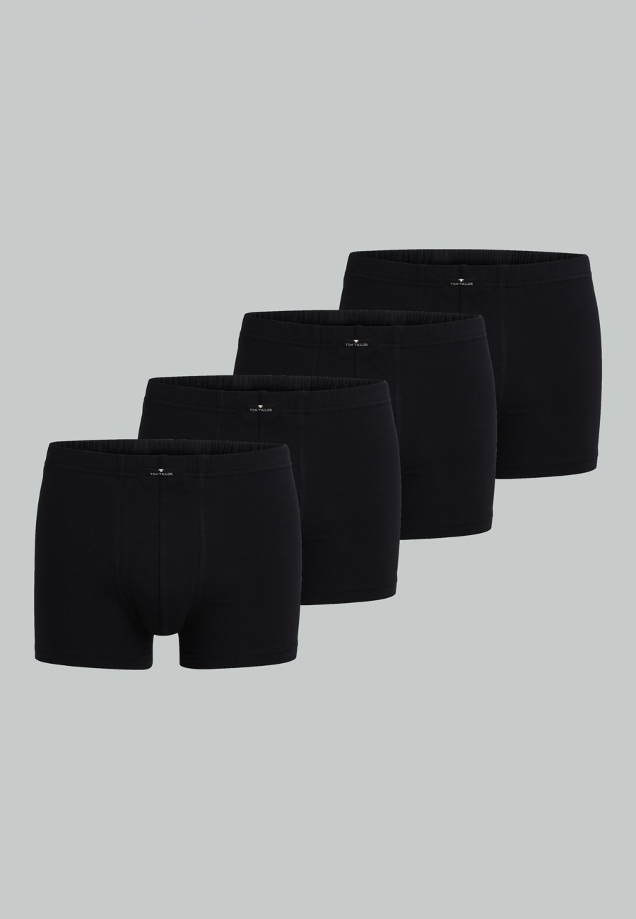 TOM TAILOR Herren Pants schwarz uni 4er Pack