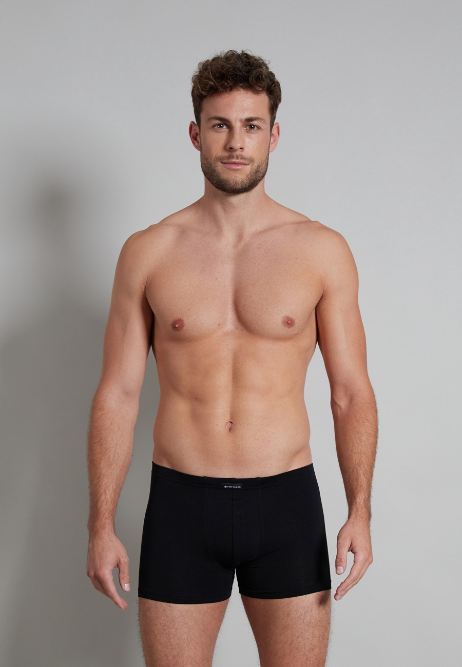 TOM TAILOR Herren Pants schwarz uni 4er Pack