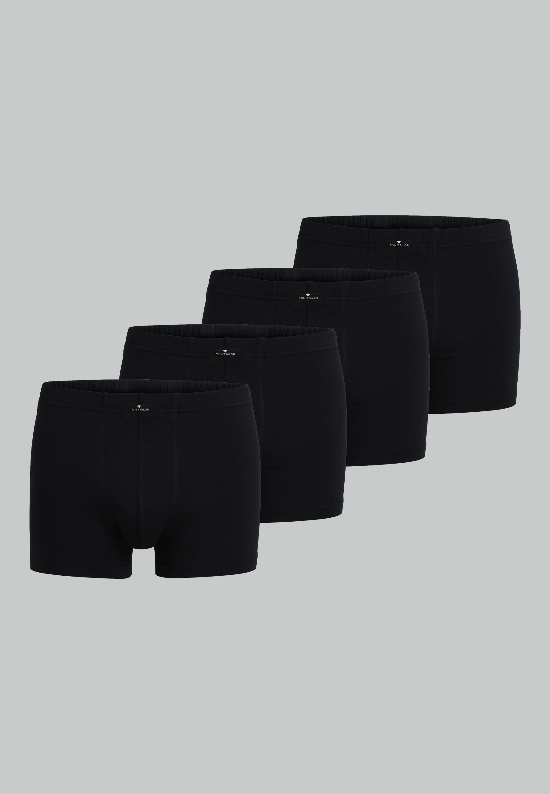 TOM TAILOR Herren Pants schwarz uni 4er Pack