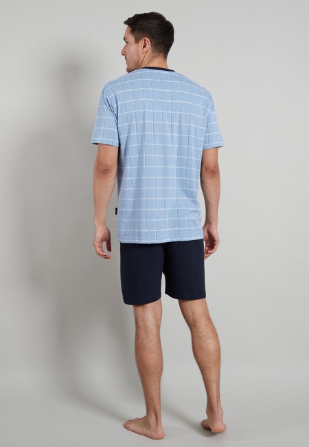 GÖTZBURG Herren Shorty blau kariert