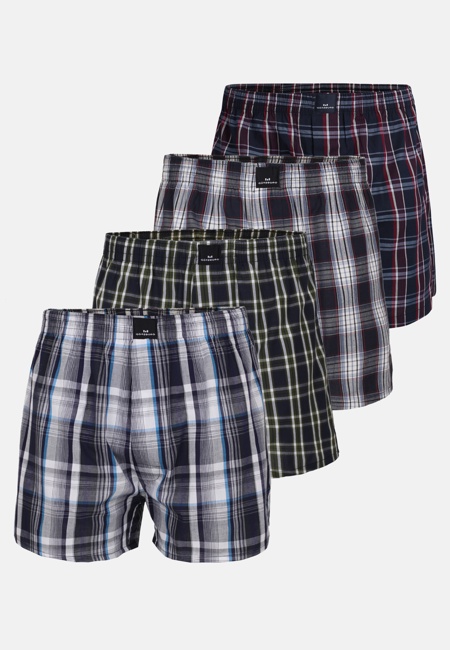 GÖTZBURG Herren Boxershort blau 4er Pack
