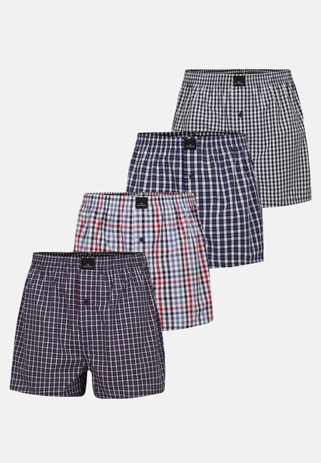 GÖTZBURG Herren Boxershort blau 4er Pack