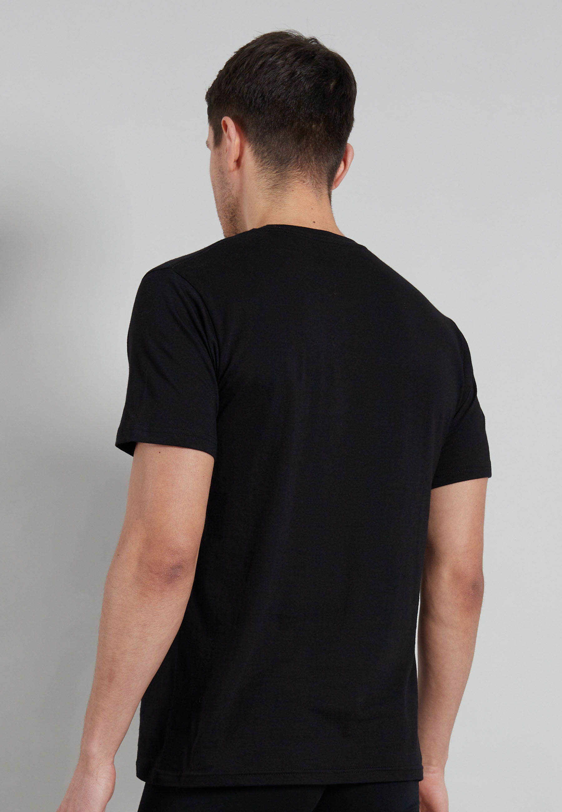 TOM TAILOR Herren T-Shirt schwarz uni 3er Pack