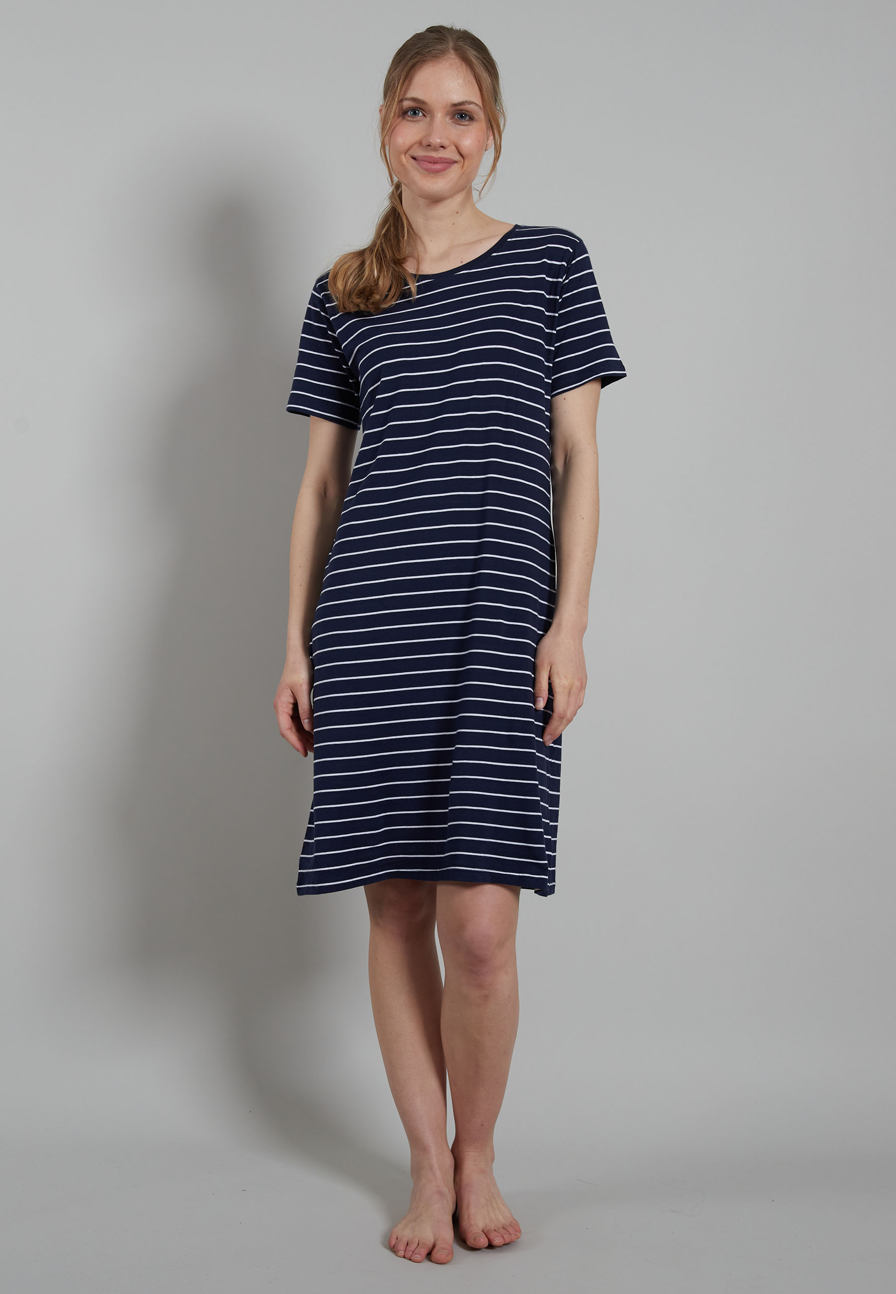 GÖTZBURG Damen Nachthemd blau quergestreift