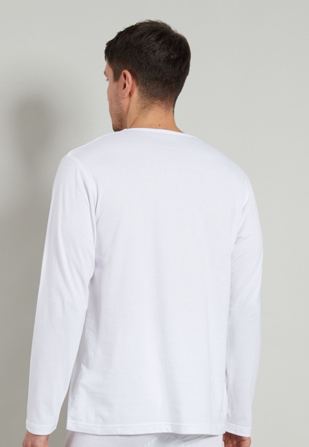 GÖTZBURG Herren Longsleeve weiß uni 3er Pack