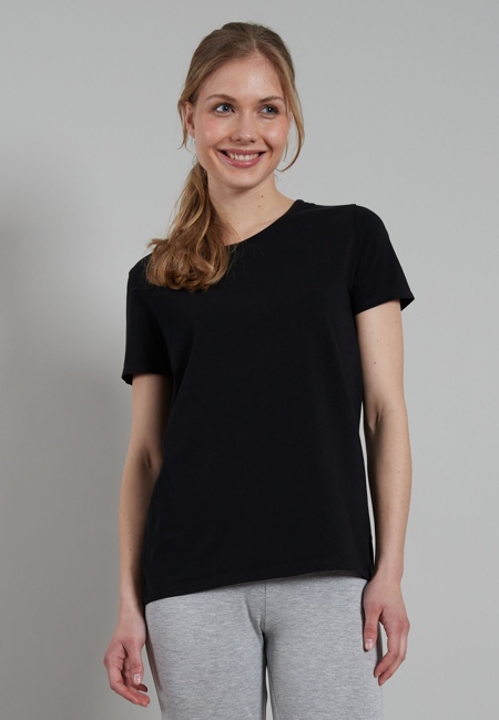 GÖTZBURG Damen Shirt schwarz uni 3er Pack