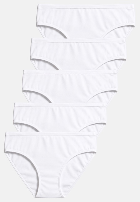 GÖTZBURG Damen Slip weiß uni 5er Pack