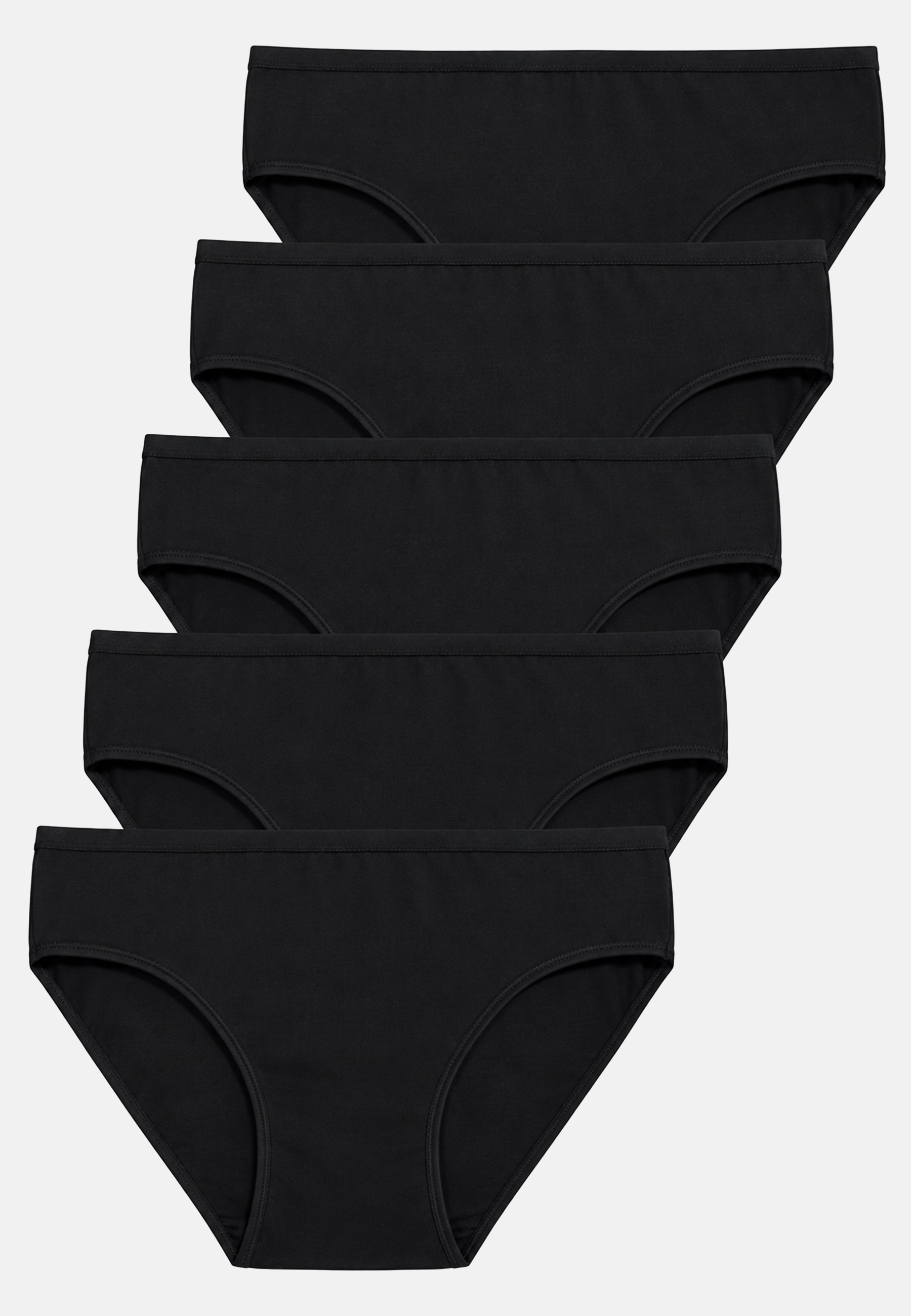GÖTZBURG Damen Slip schwarz uni 5er Pack