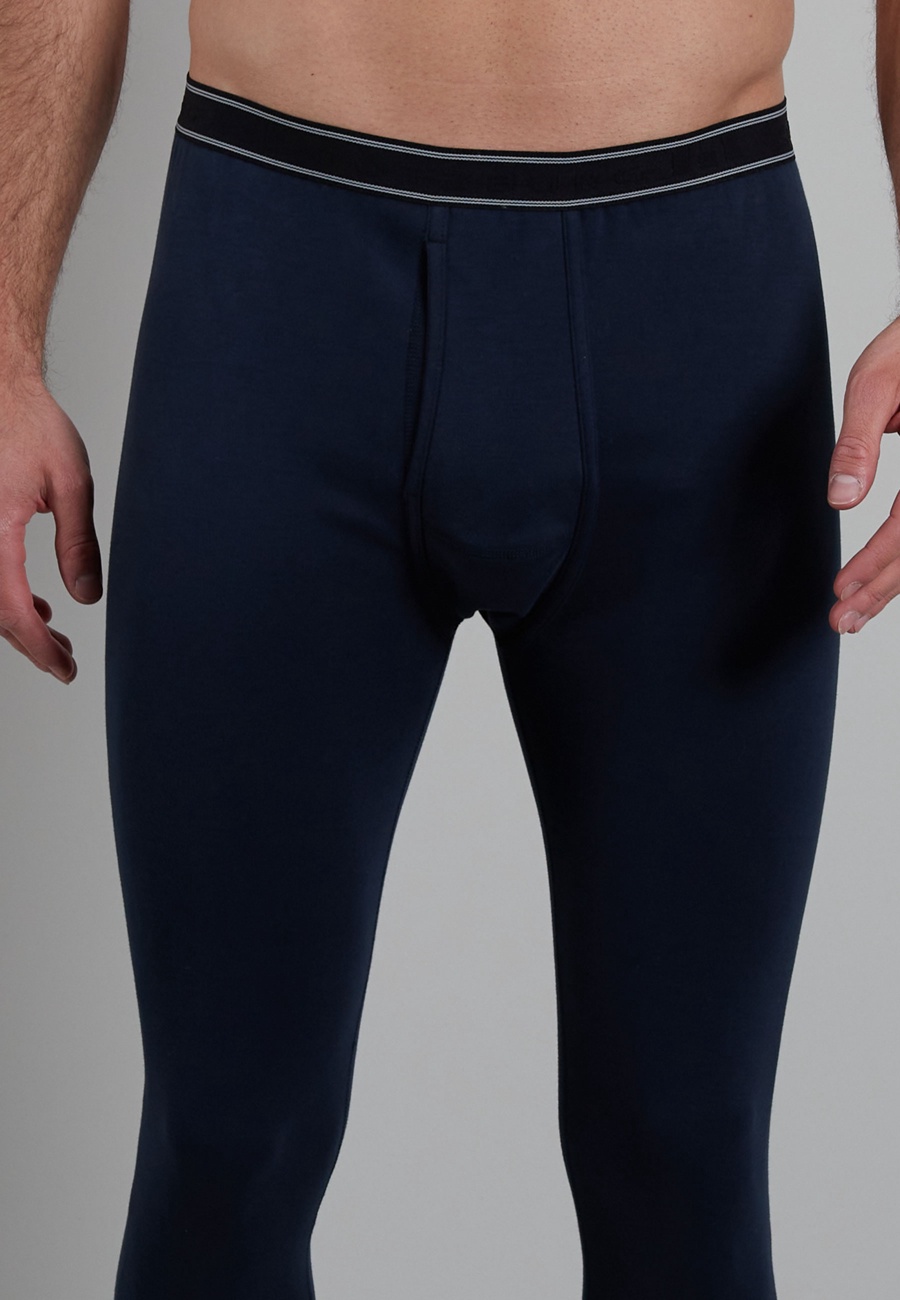 GÖTZBURG lange Unterhose blau uni