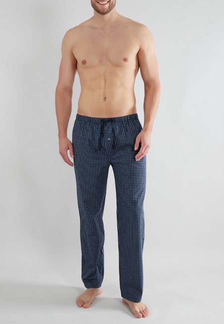 GÖTZBURG Herren Lange-Hose blau kariert