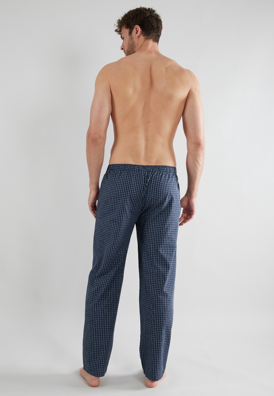 GÖTZBURG Herren Lange-Hose blau kariert