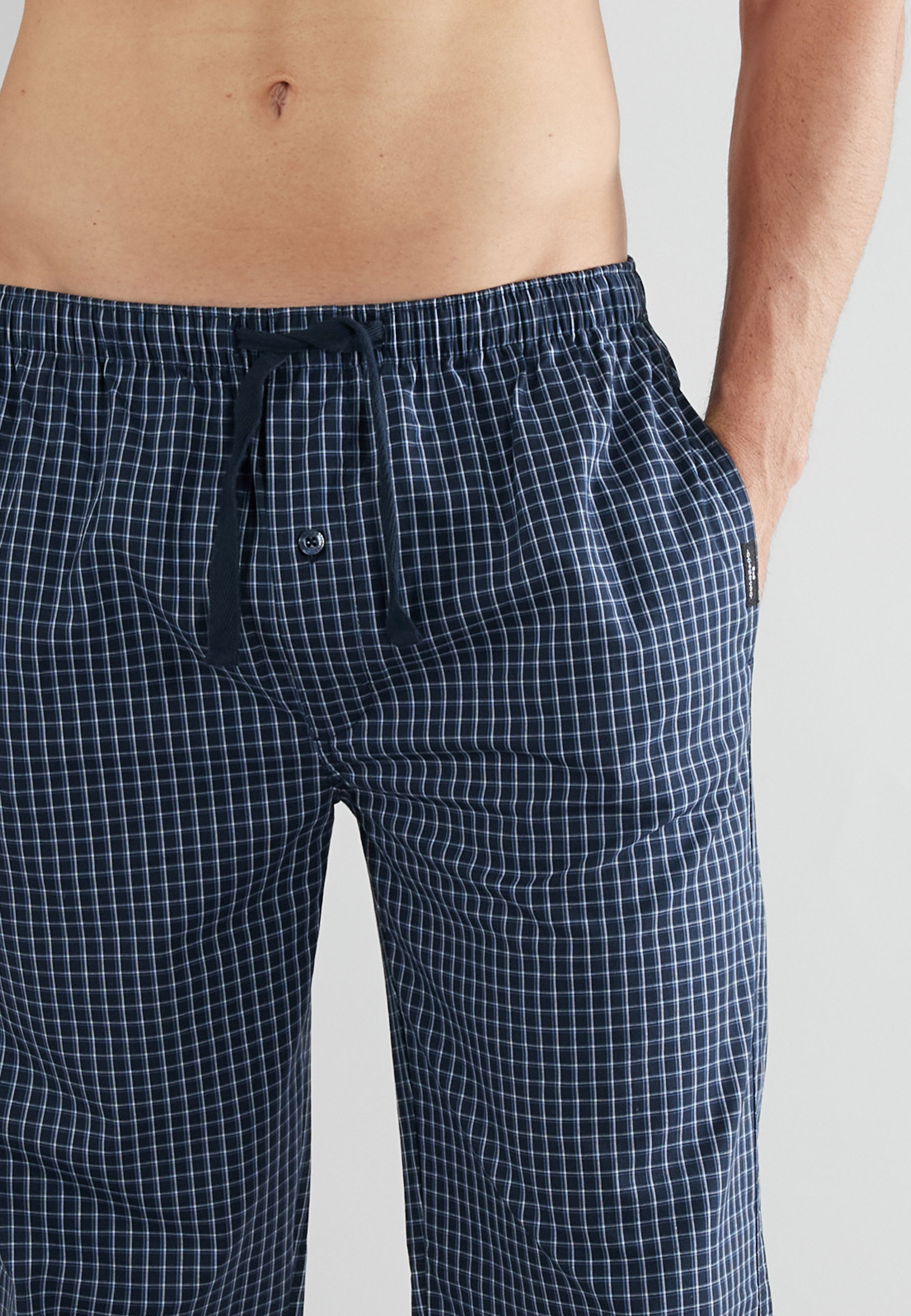 GÖTZBURG Herren Lange-Hose blau kariert