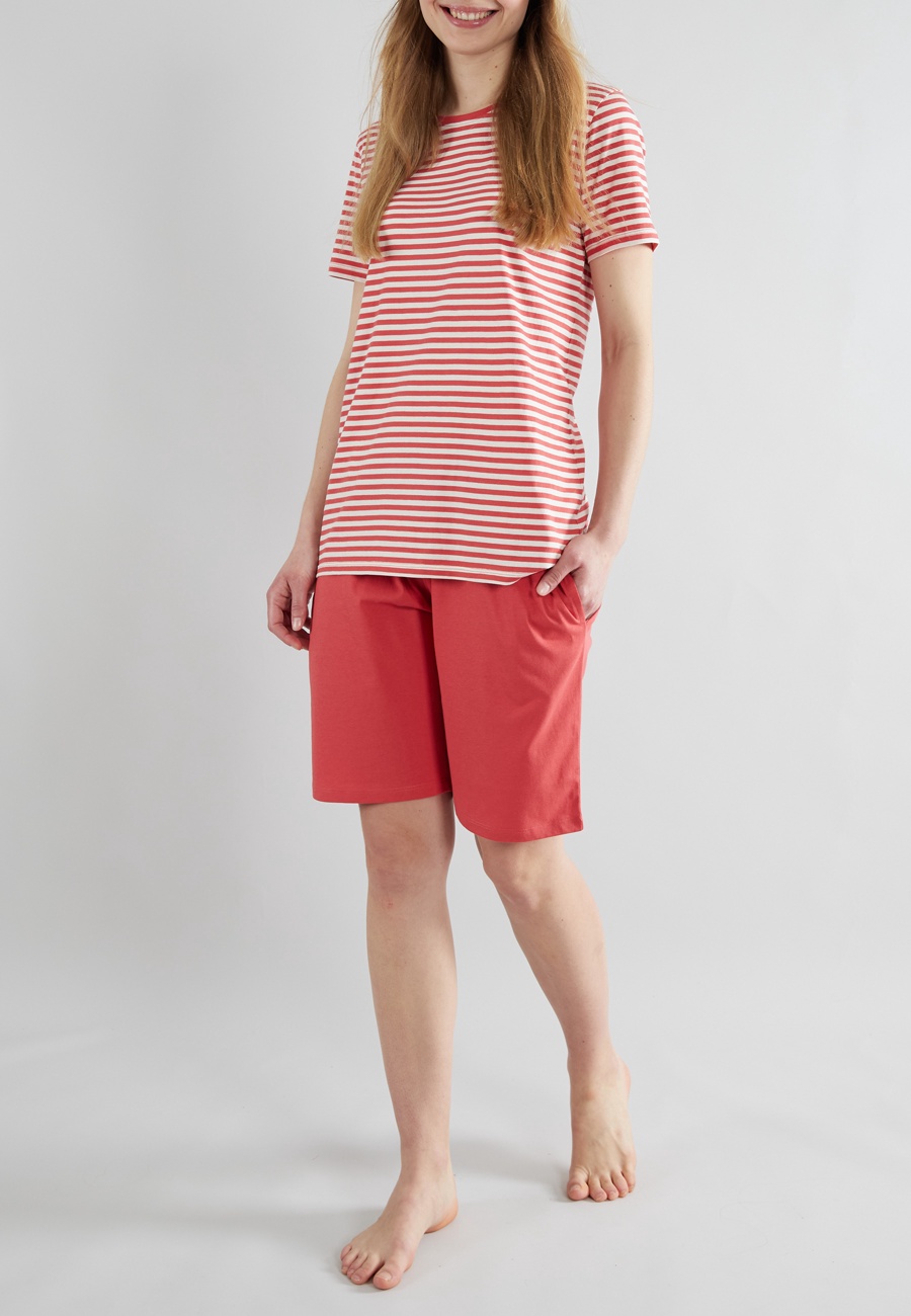 GÖTZBURG Damen Shorty rot quergestreift