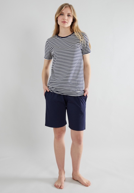 GÖTZBURG Damen Shorty blau quergestreift