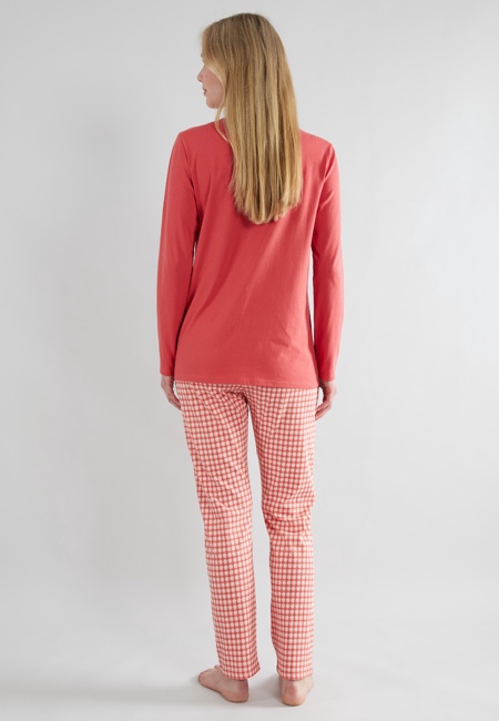 GÖTZBURG Damen Pyjama rot kariert