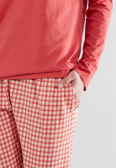 GÖTZBURG Damen Pyjama rot kariert