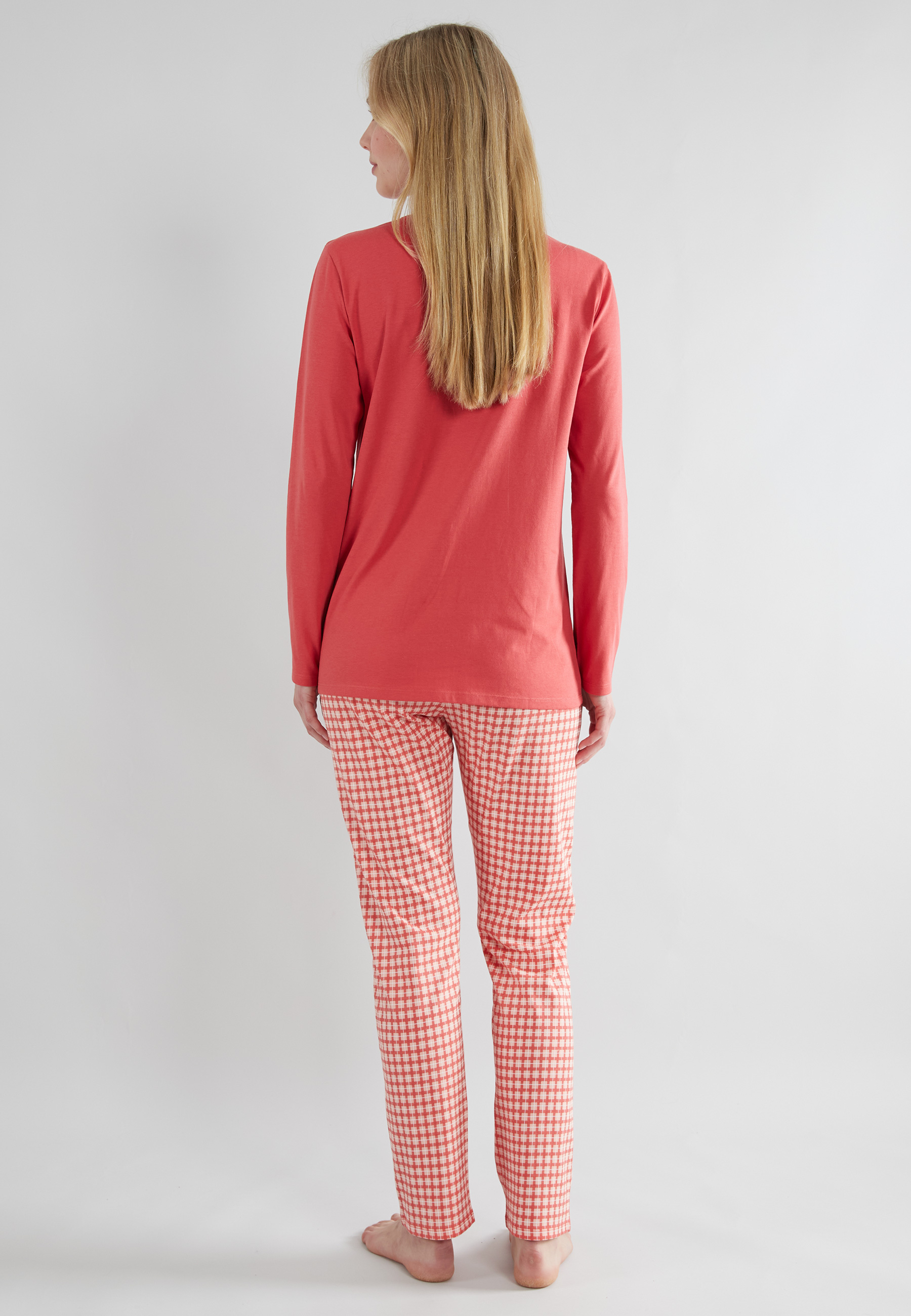 GÖTZBURG Damen Pyjama rot kariert