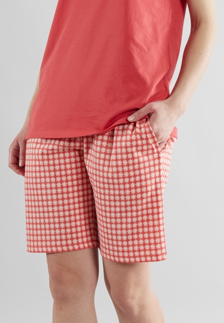 GÖTZBURG Damen Shorty rot kariert