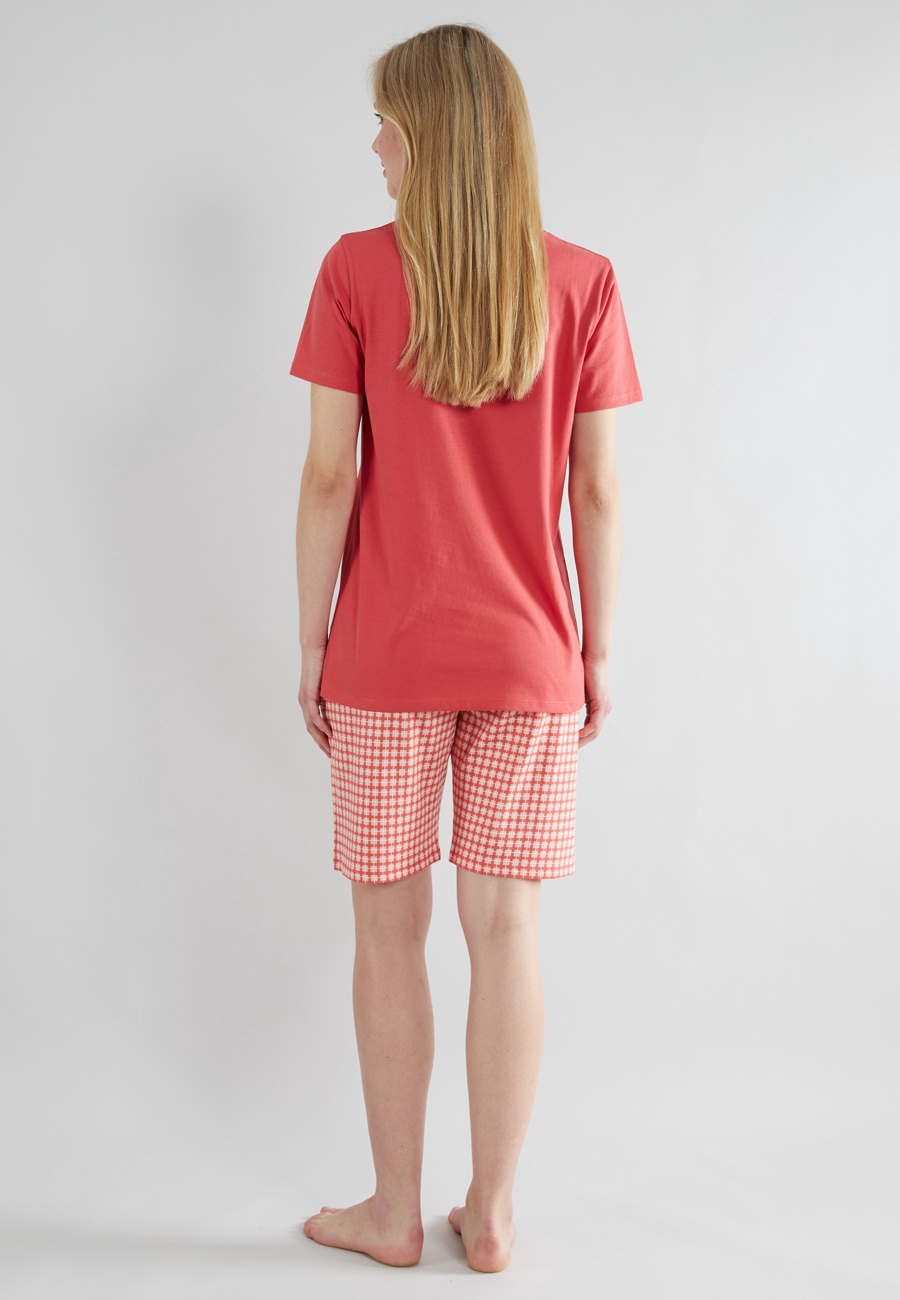 GÖTZBURG Damen Shorty rot kariert