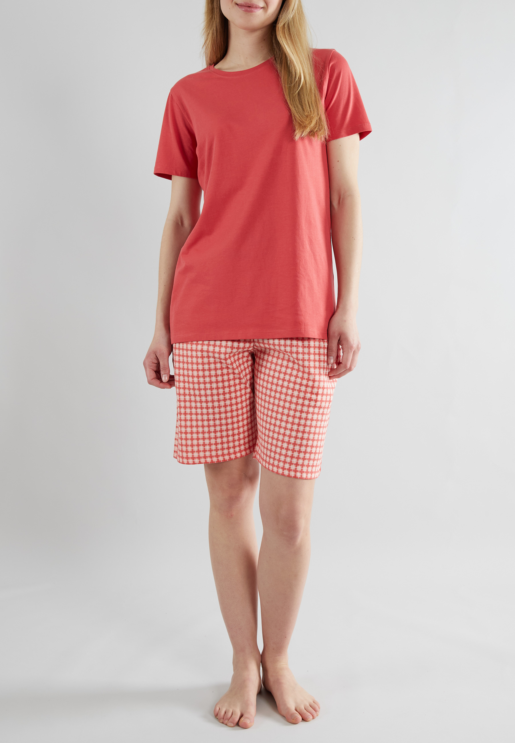 GÖTZBURG Damen Shorty rot kariert
