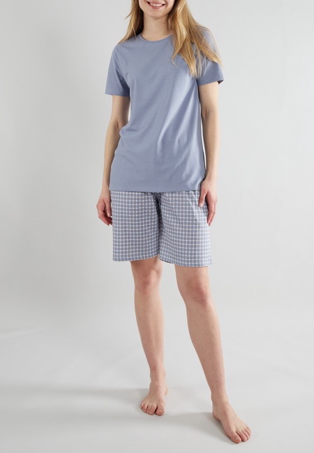 GÖTZBURG Damen Shorty blau kariert