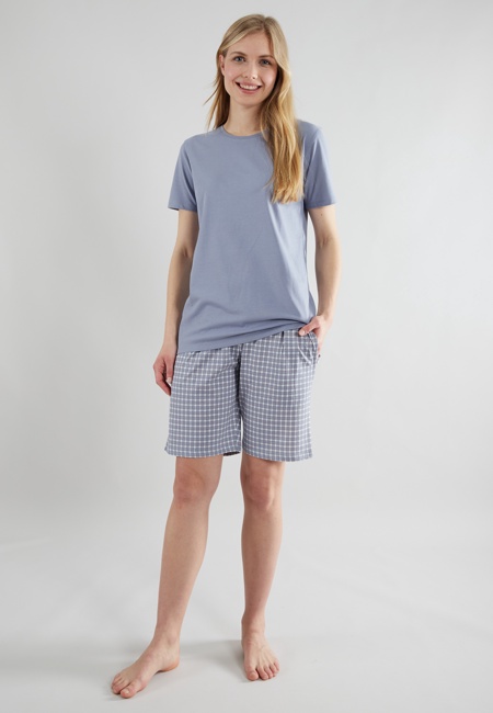 GÖTZBURG Damen Shorty blau kariert