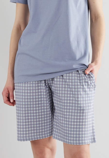 GÖTZBURG Damen Shorty blau kariert