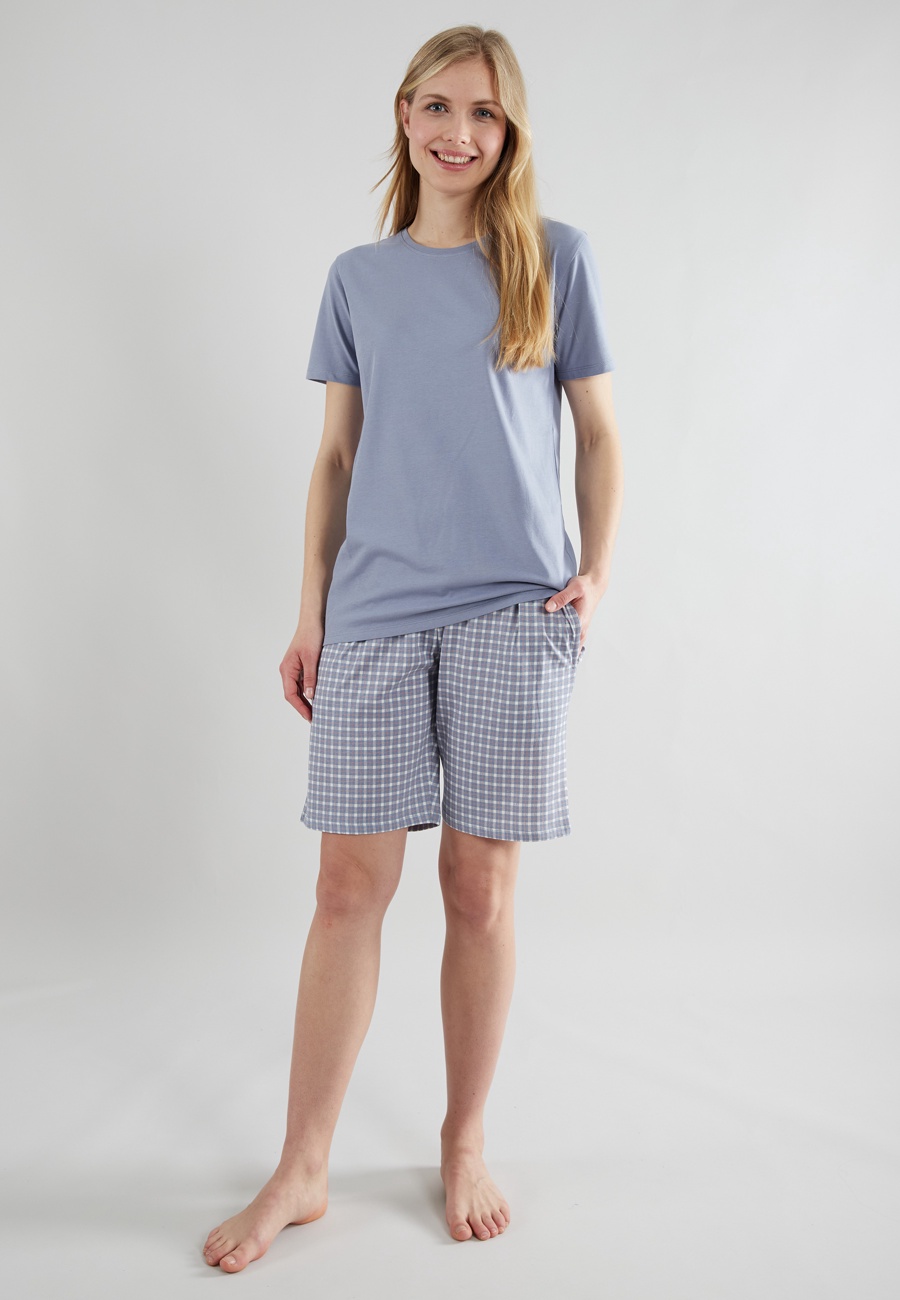 GÖTZBURG Damen Shorty blau kariert