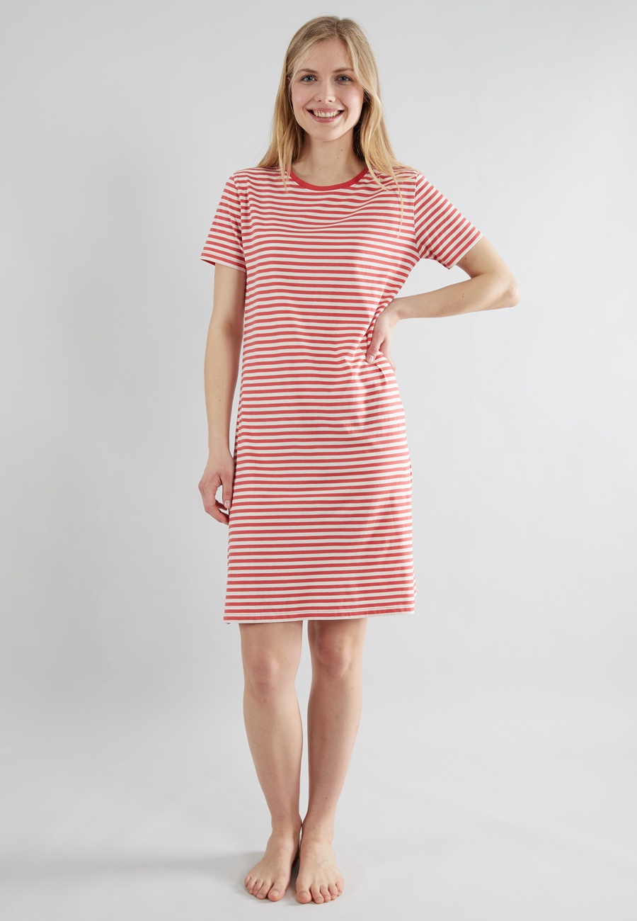 GÖTZBURG Damen Nachthemd rot quergestreift