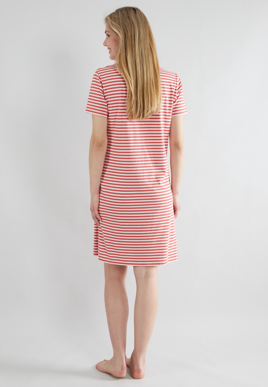 GÖTZBURG Damen Nachthemd rot quergestreift