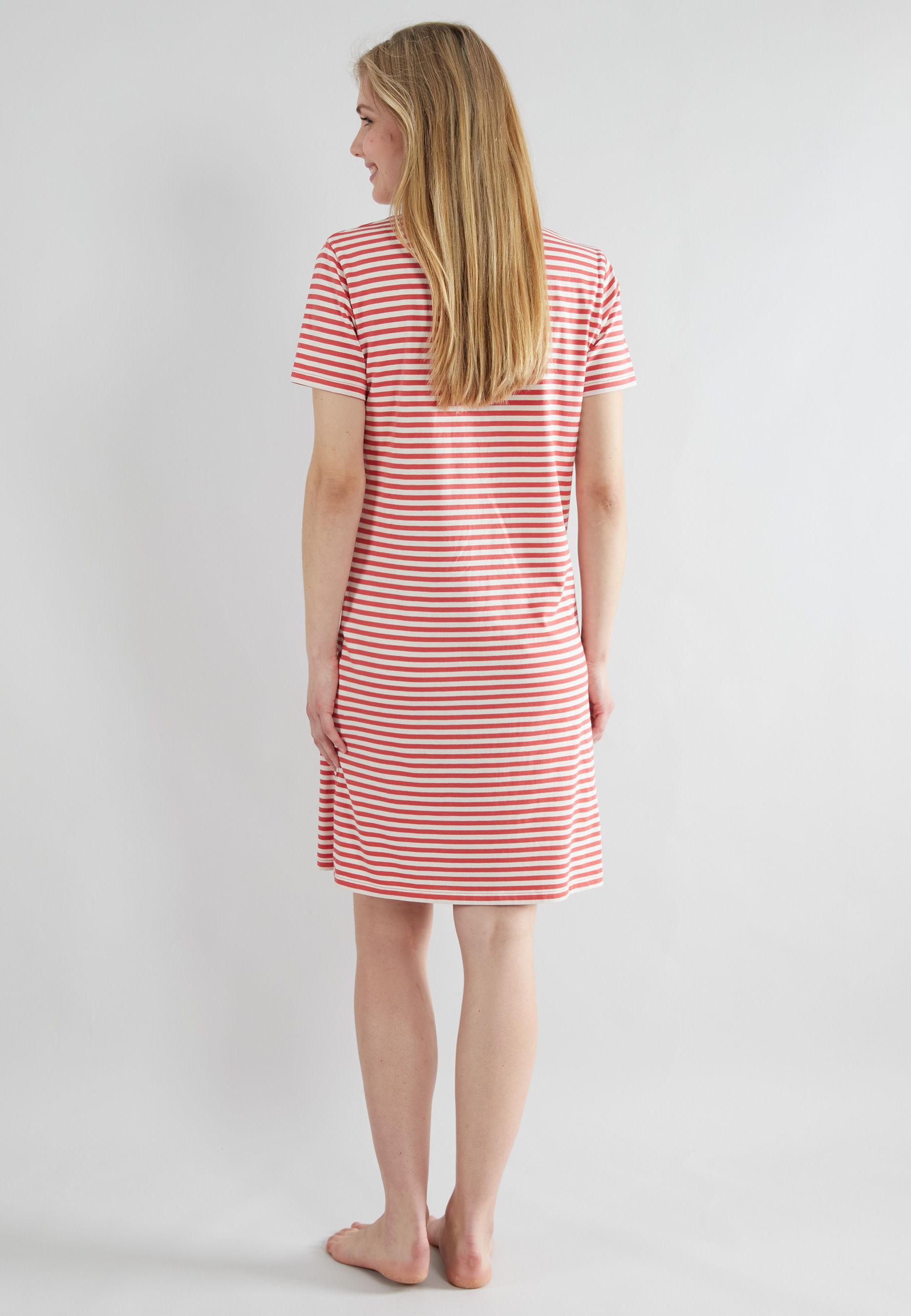 GÖTZBURG Damen Nachthemd rot quergestreift