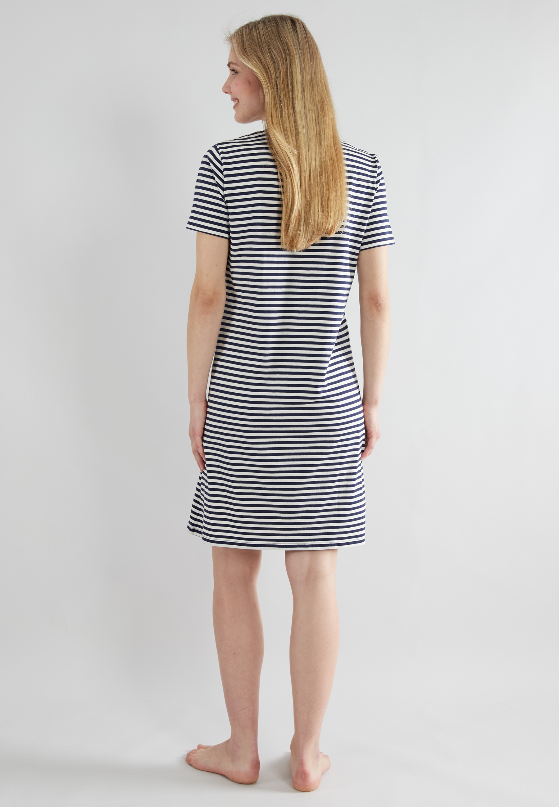 GÖTZBURG Damen Nachthemd blau quergestreift