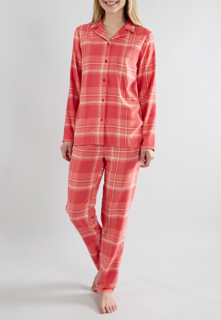 GÖTZBURG Damen Pyjama rot kariert