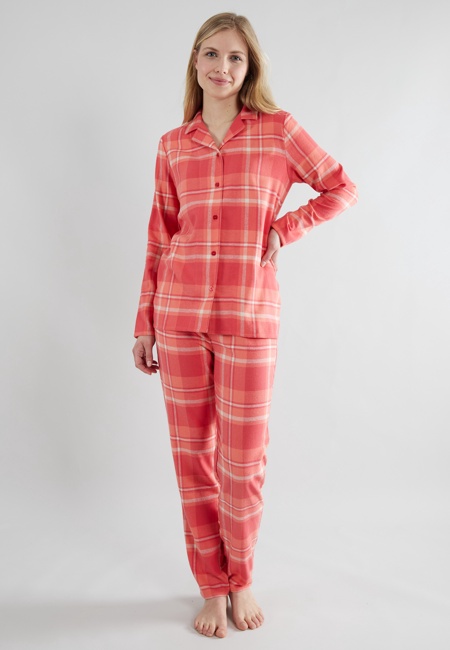 GÖTZBURG Damen Pyjama rot kariert