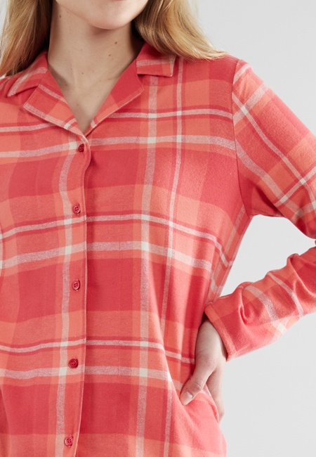 GÖTZBURG Damen Pyjama rot kariert