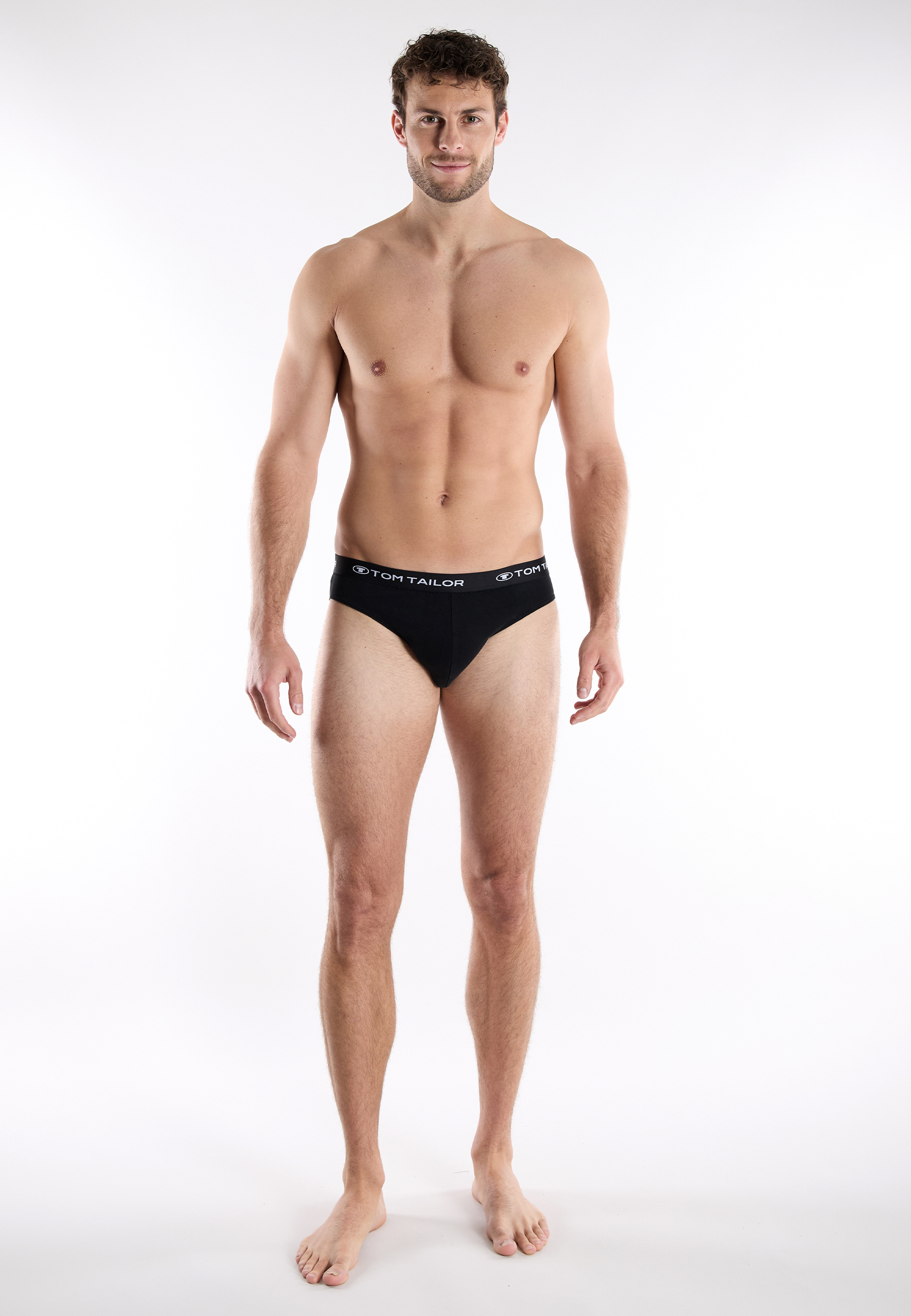 TOM TAILOR Herren Slip schwarz uni 5er Pack