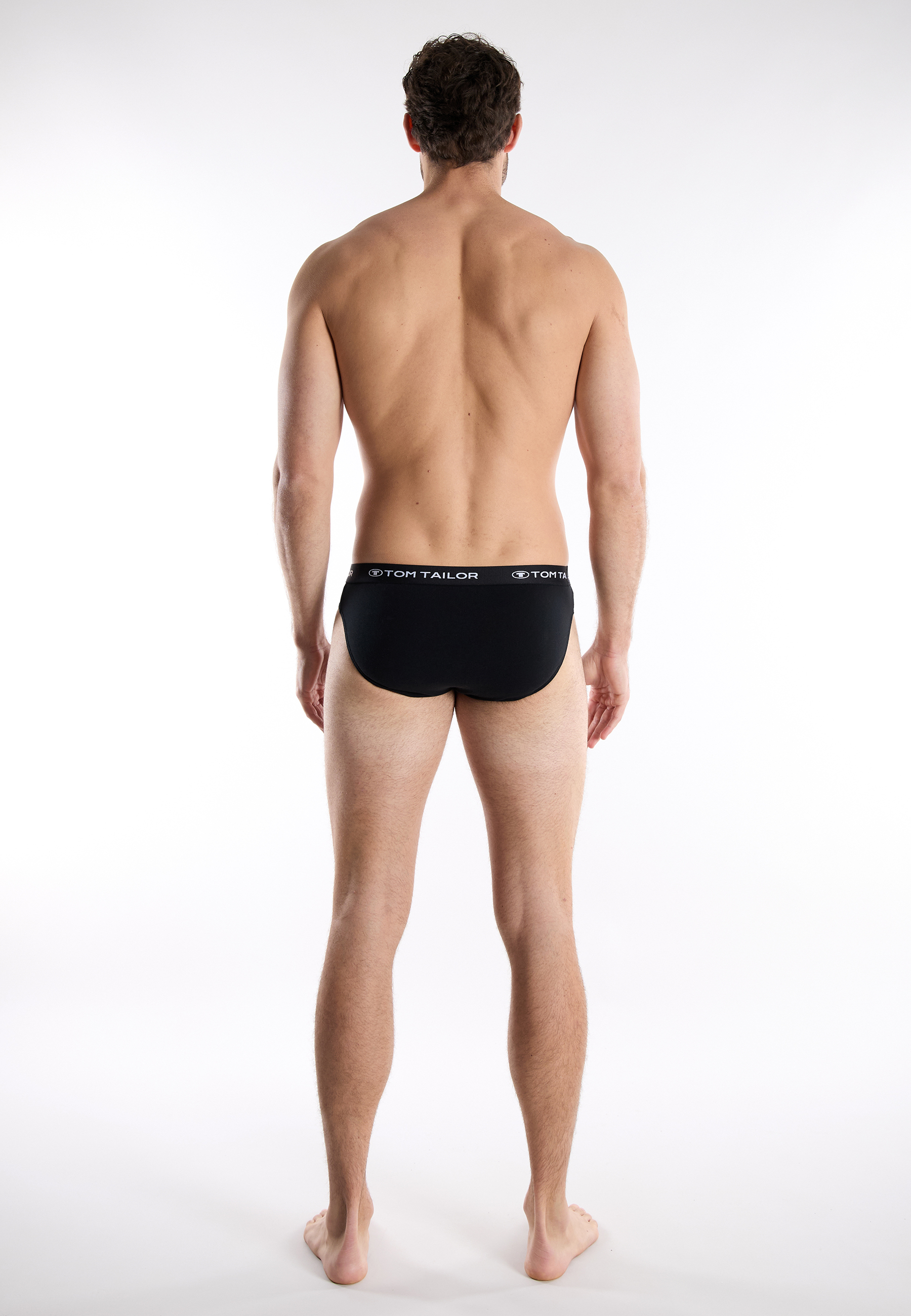 TOM TAILOR Herren Slip schwarz uni 5er Pack