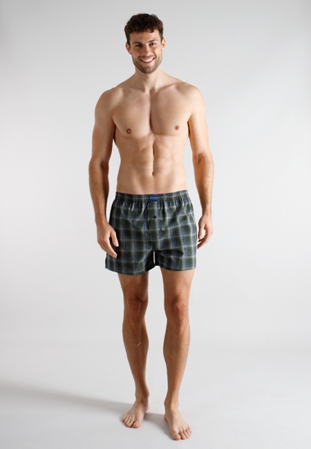 TOM TAILOR Herren Boxershort blau kariert 3er Pack