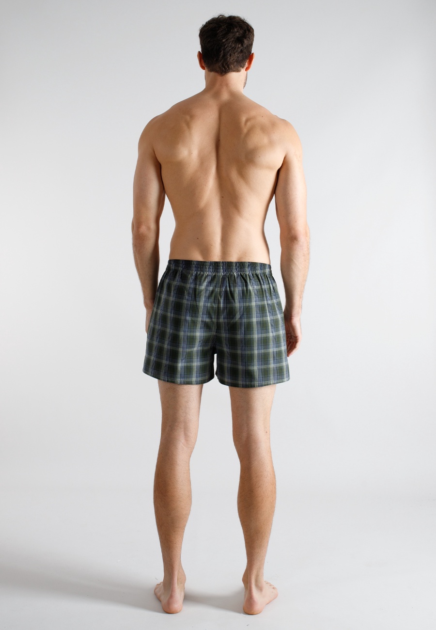 TOM TAILOR Herren Boxershort blau kariert 3er Pack