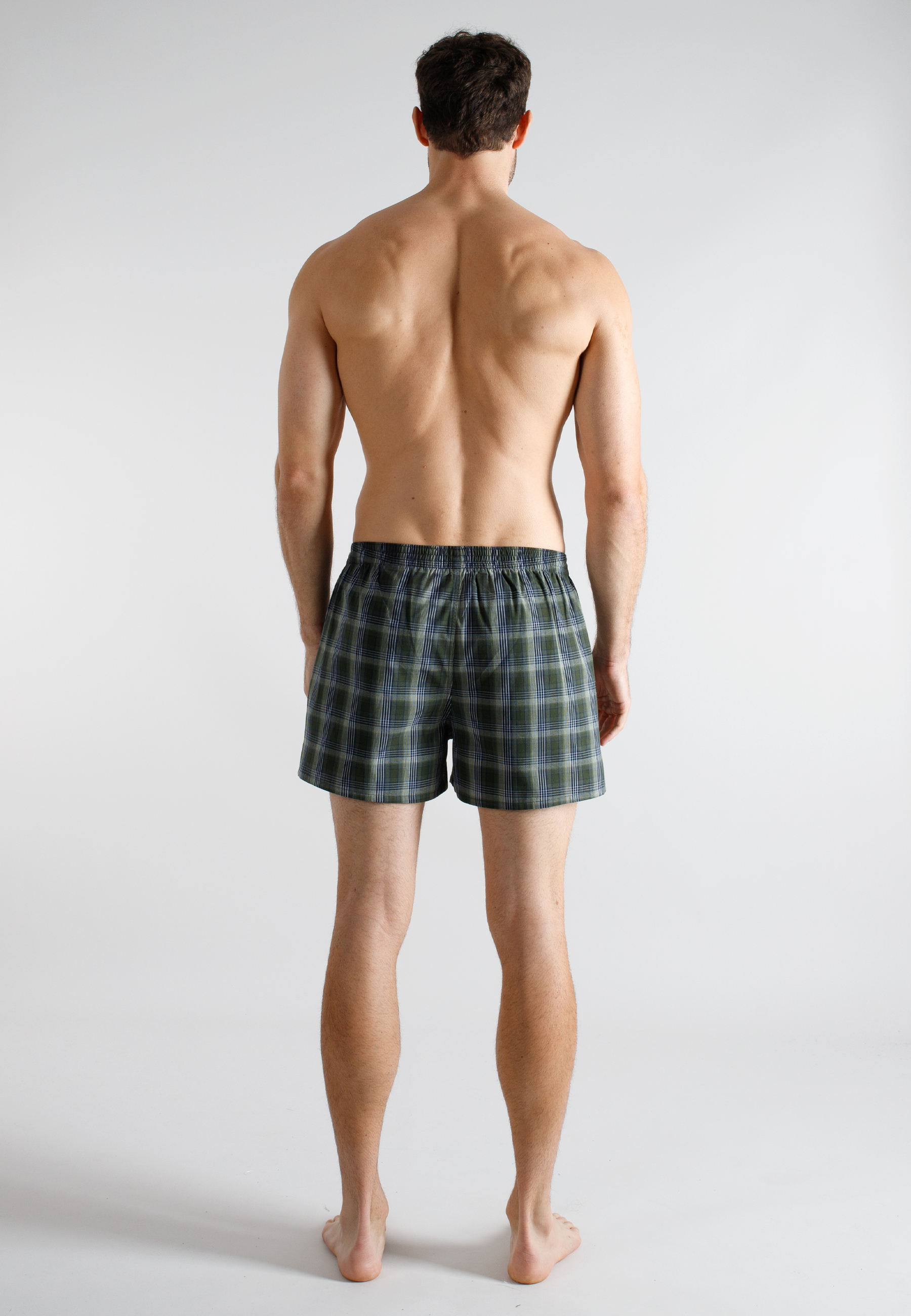 TOM TAILOR Herren Boxershort blau kariert 3er Pack