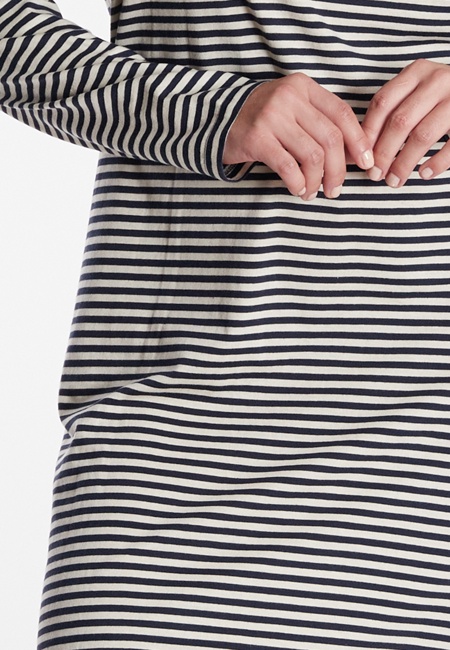 GÖTZBURG Damen Nachthemd blau quergestreift