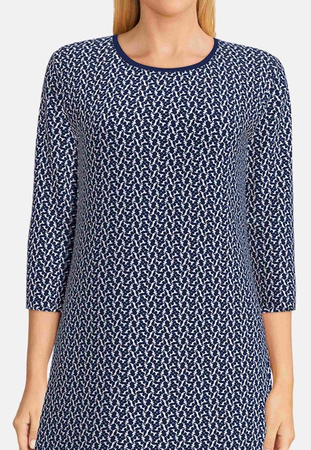 GÖTZBURG Damen Nachthemd blau bedruckt